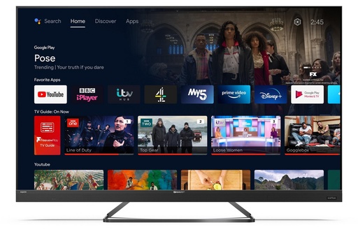 [4T-C55EQ3KM2AG] Sharp 4T-C55EQ3KM2AG 55"4K Ultra HD Smart TV with Quantum Dot